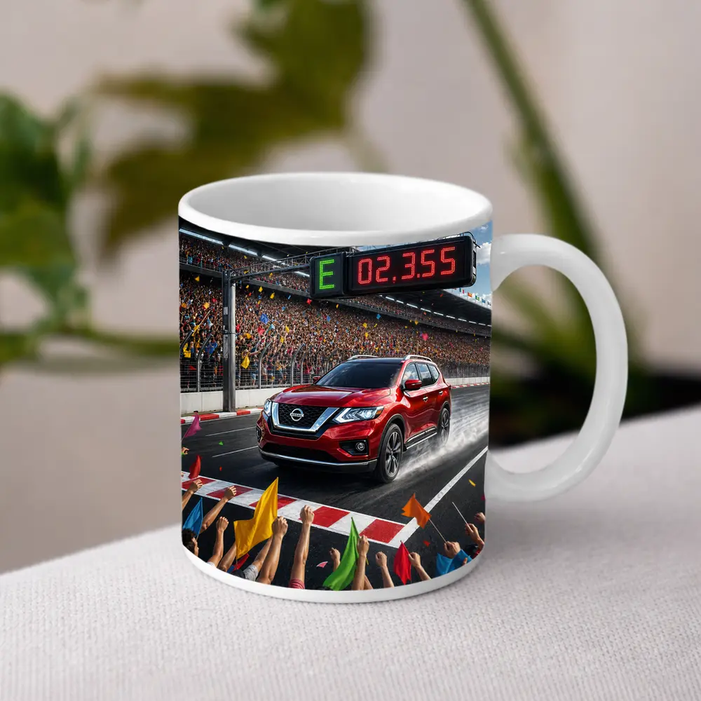 Nissan Pathfinder Racing Track Crowd Celebration – Mugs