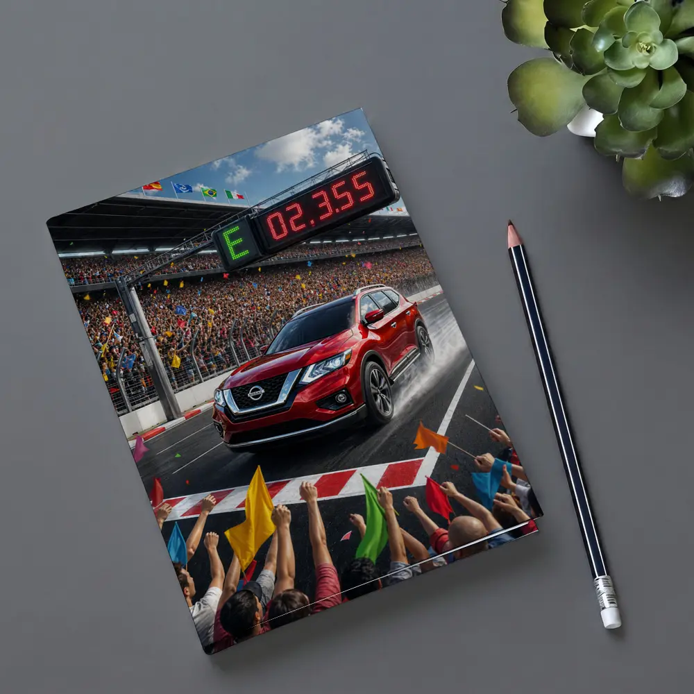 Nissan Pathfinder Racing Track Crowd Celebration – Notebooks