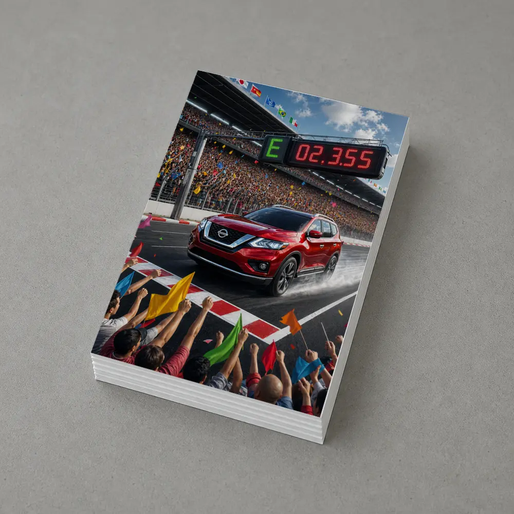 Nissan Pathfinder Racing Track Crowd Celebration – Postcards