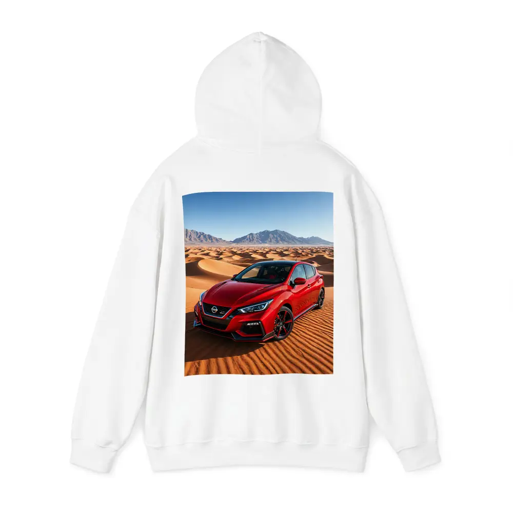 Nissan Sentra Red Hatchback Desert Dunes – Hoodies