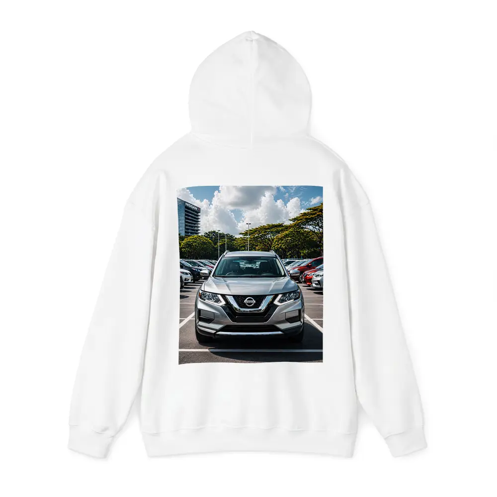 Nissan Rogue SUV Parked at Dealership Lot – Hoodies