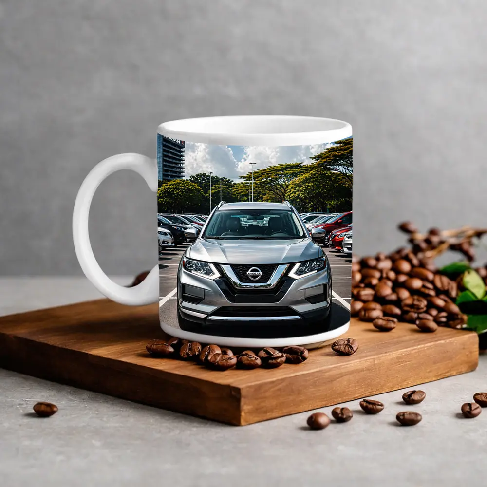 Nissan Rogue SUV Parked at Dealership Lot – Mugs