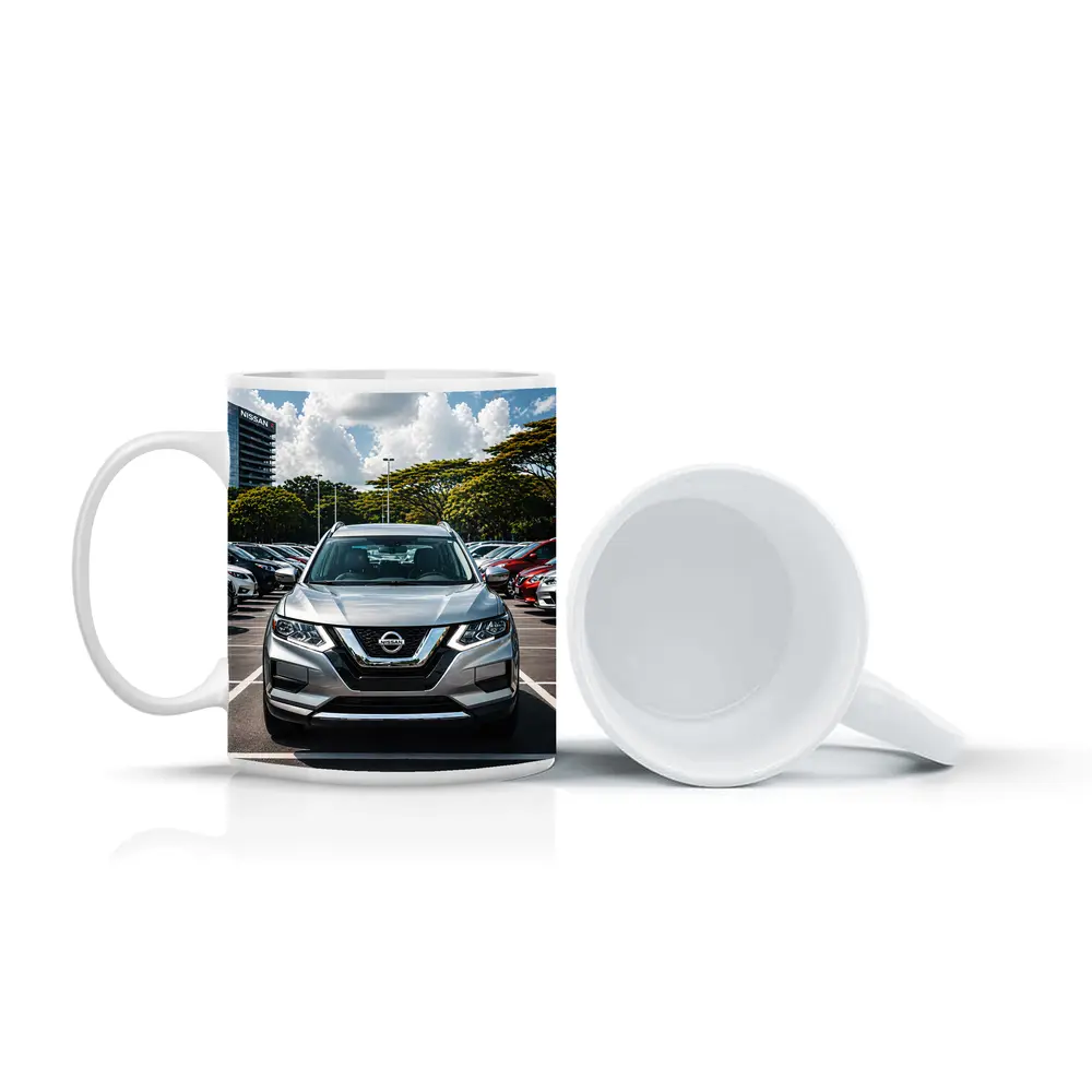 Nissan Rogue SUV Parked at Dealership Lot – Mugs