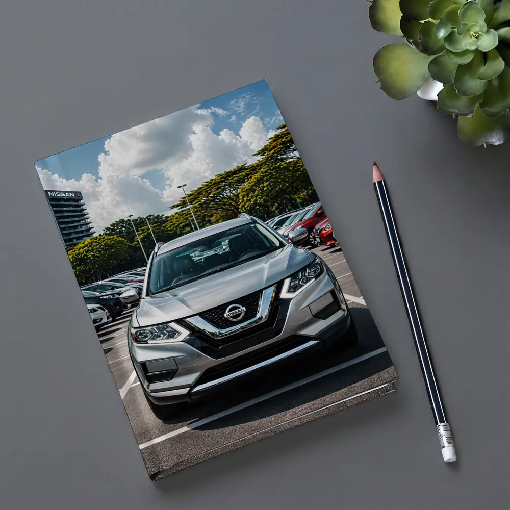 Nissan Rogue SUV Parked at Dealership Lot – Notebooks