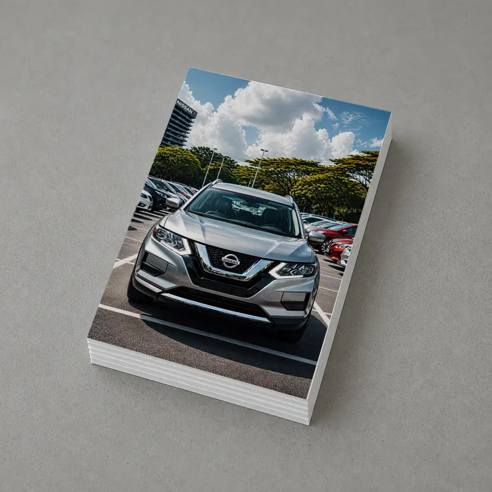 Nissan Rogue SUV Parked at Dealership Lot – Postcards