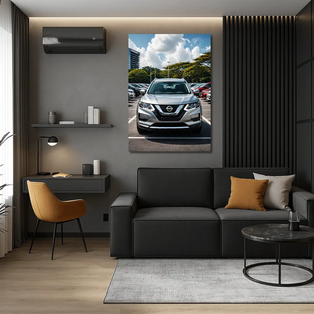 Nissan Rogue SUV Parked at Dealership Lot – Wall Art