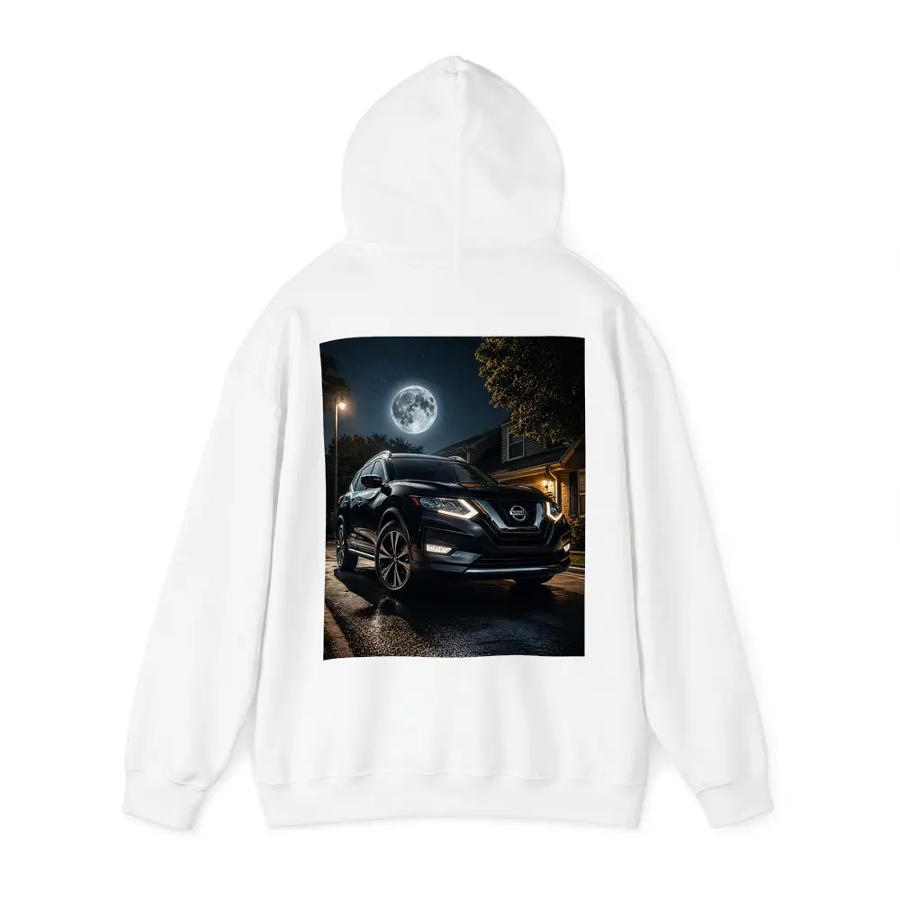 Nissan Rogue Black SUV Moonlit Night – Hoodies
