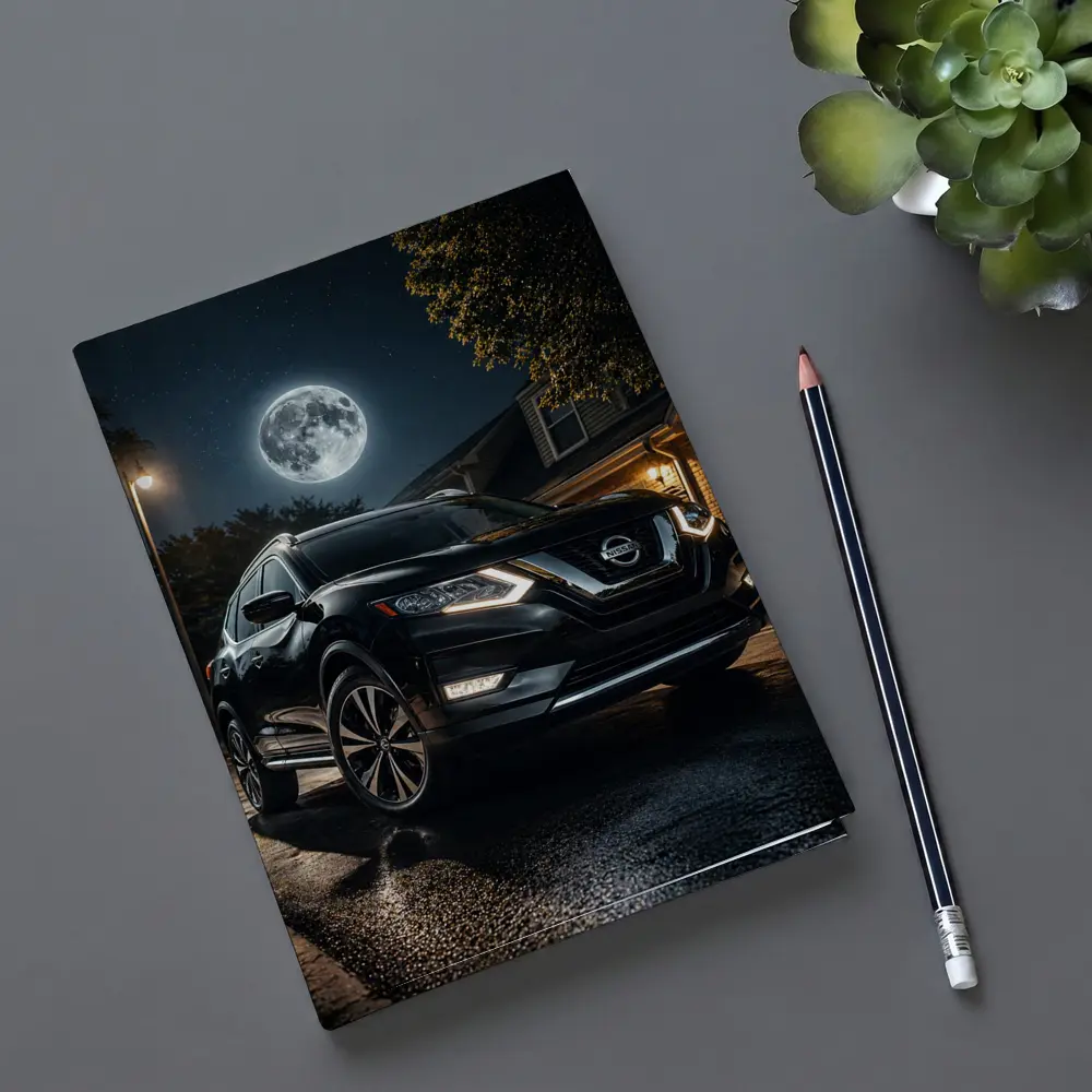 Nissan Rogue Black SUV Moonlit Night – Notebooks