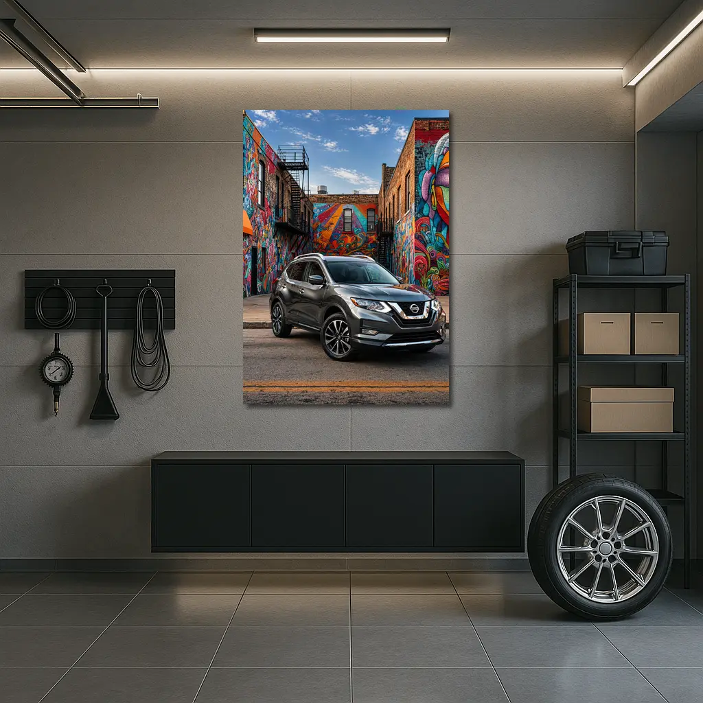 Nissan Rogue SUV Urban Graffiti Street – Wall Art