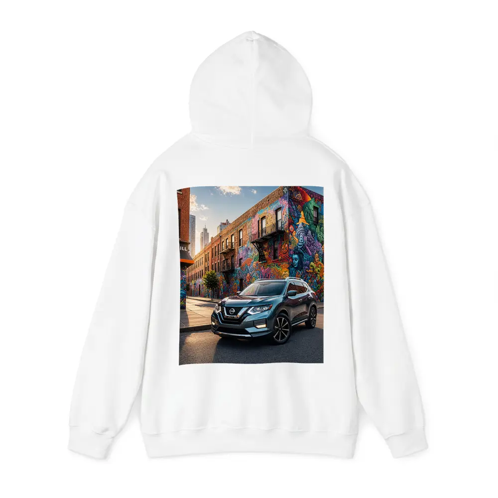 Nissan Rogue SUV Urban Graffiti Street Scene – Hoodies
