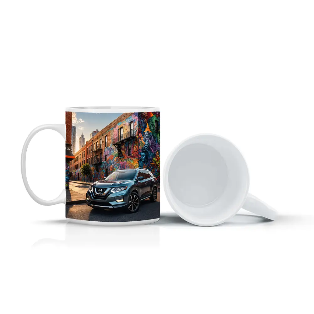 Nissan Rogue SUV Urban Graffiti Street Scene – Mugs