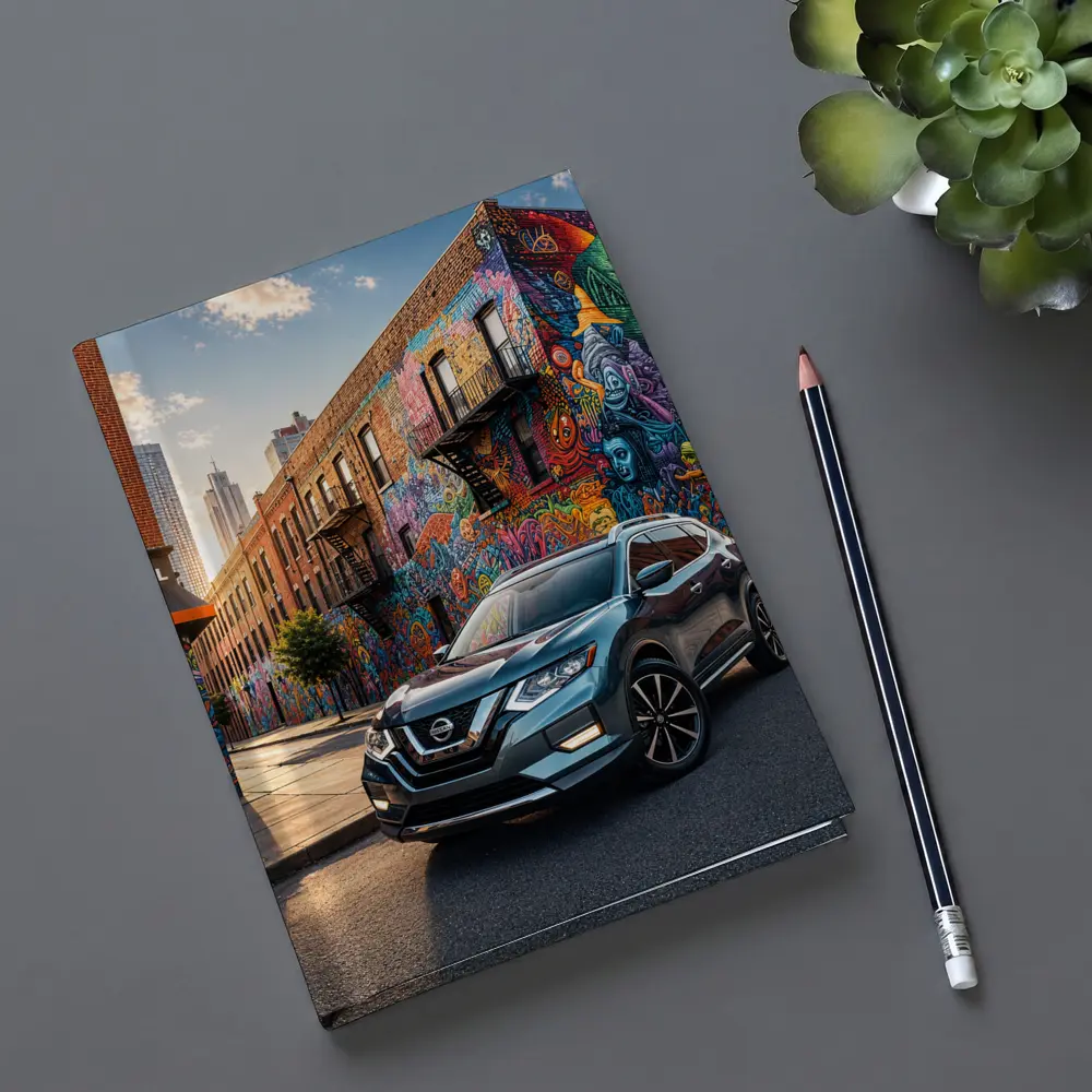 Nissan Rogue SUV Urban Graffiti Street Scene – Notebooks