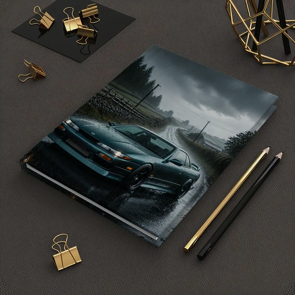 Nissan Silvia S13 Rainy Country Road – Notebooks