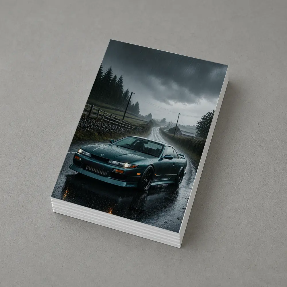 Nissan Silvia S13 Rainy Country Road – Postcards
