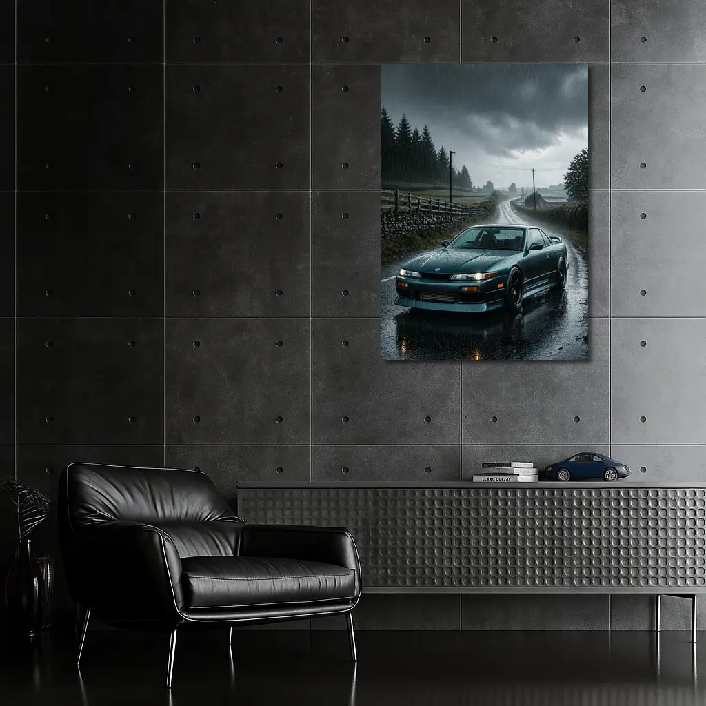 Nissan Silvia S13 Rainy Country Road – Wall Art