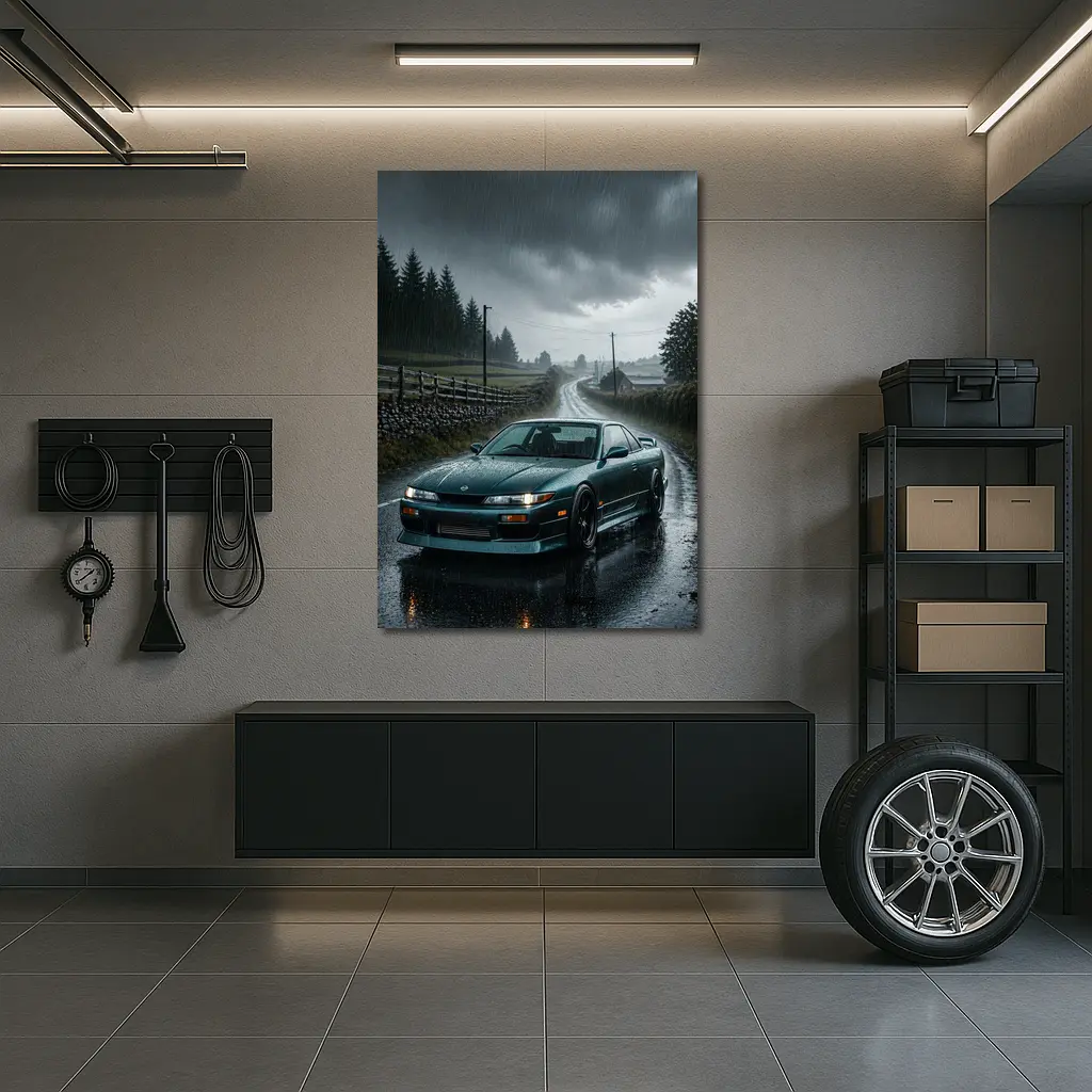 Nissan Silvia S13 Rainy Country Road – Wall Art
