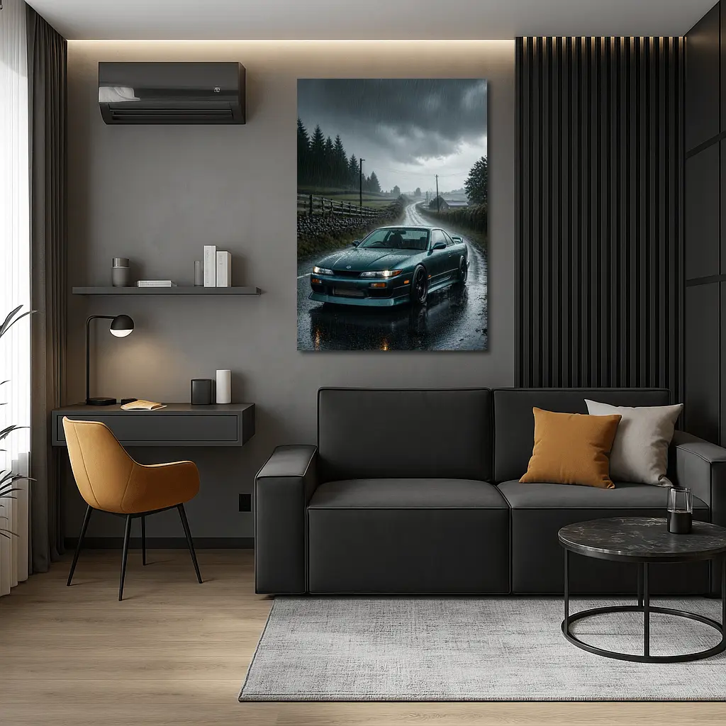 Nissan Silvia S13 Rainy Country Road – Wall Art