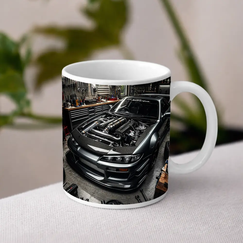 Nissan Silvia S14 Open Hood Garage Build – Mugs
