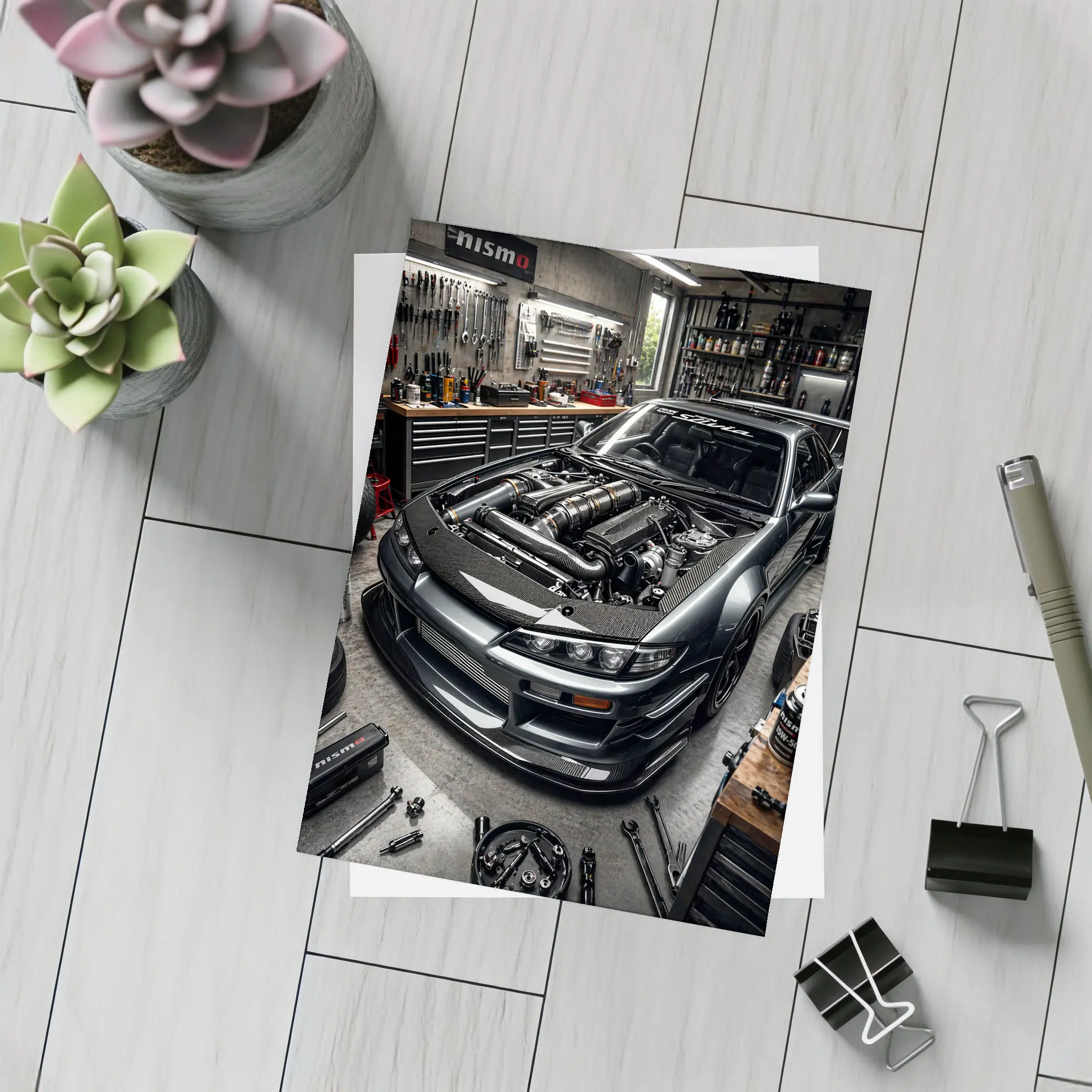 Nissan Silvia S14 Open Hood Garage Build – Postcards
