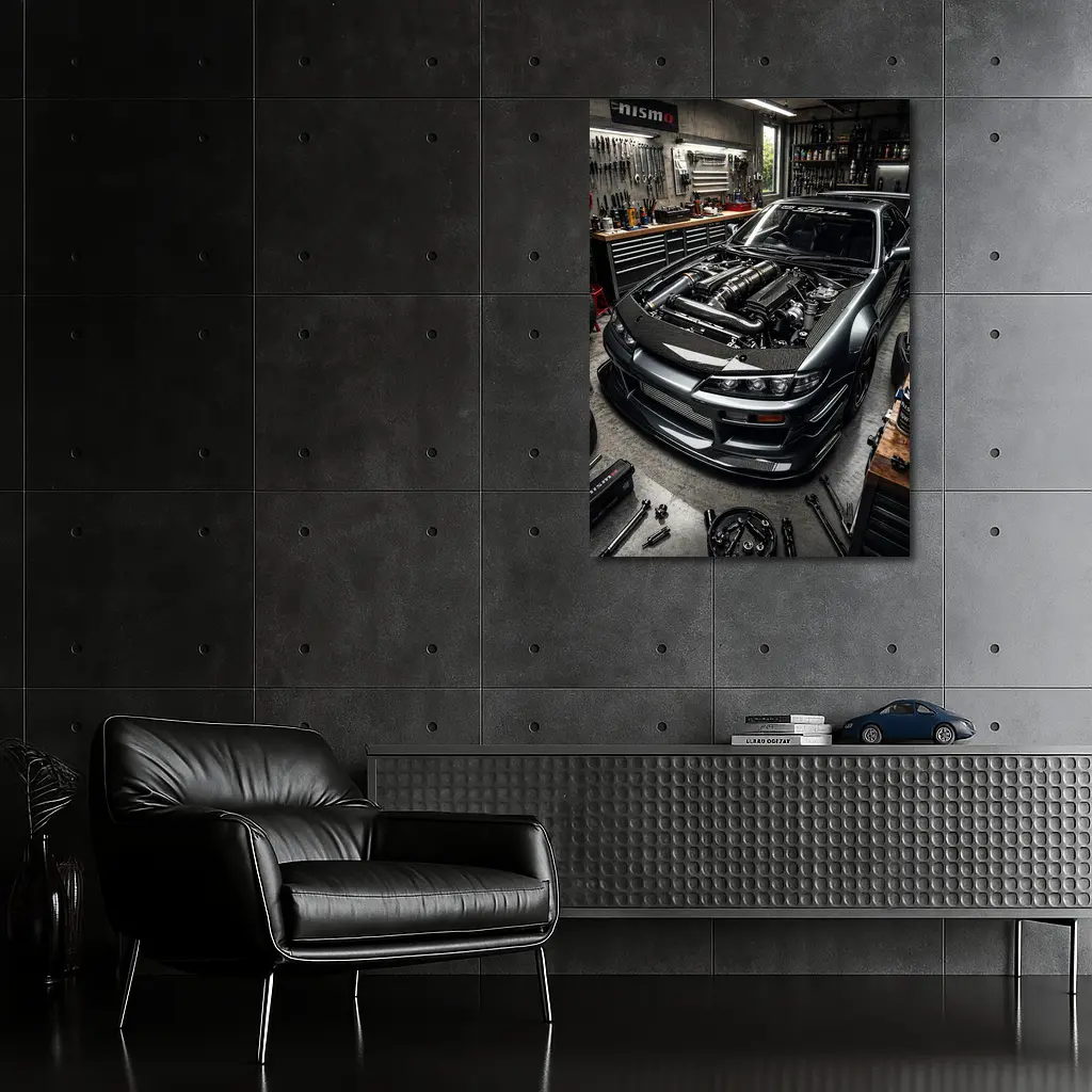 Nissan Silvia S14 Open Hood Garage Build – Wall Art