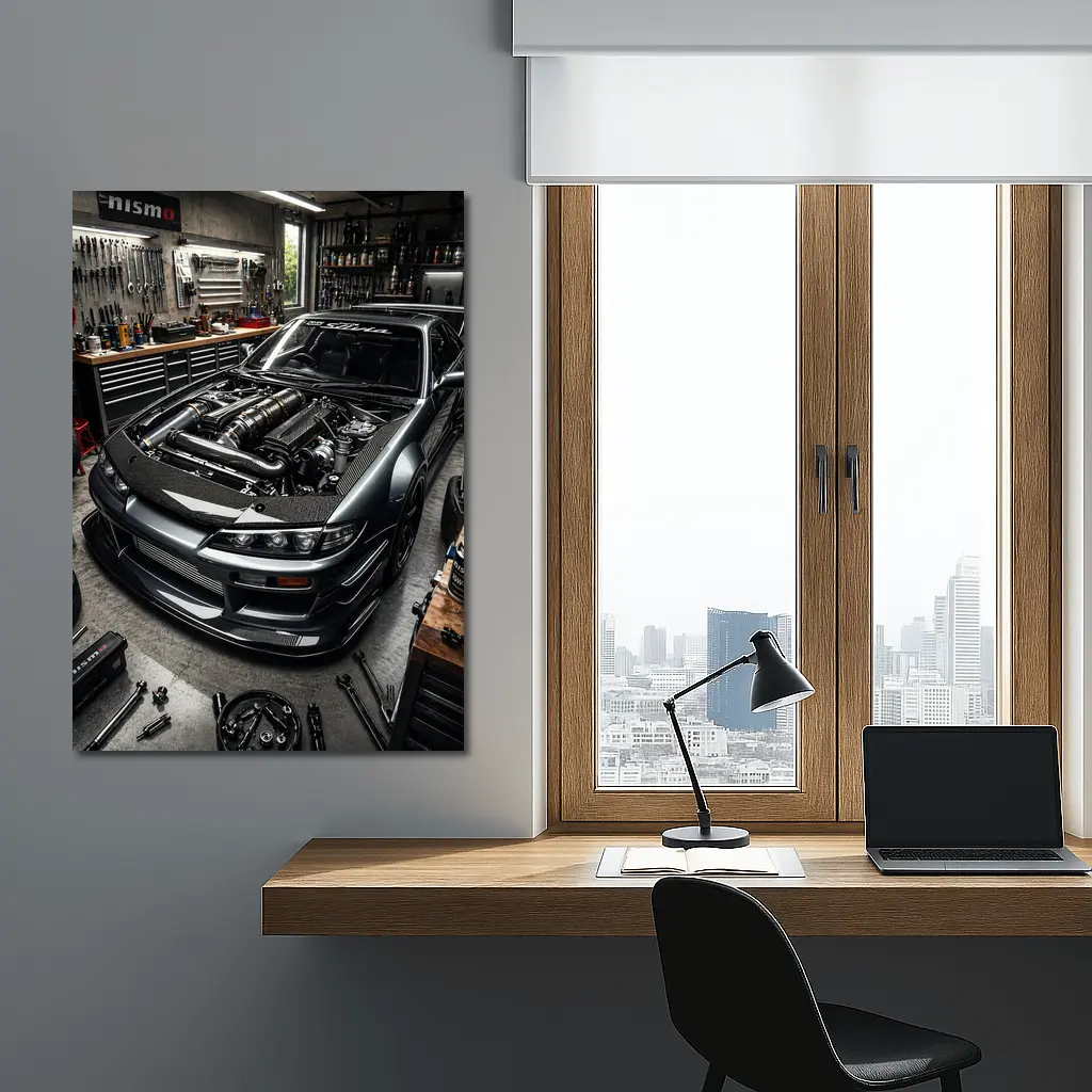 Nissan Silvia S14 Open Hood Garage Build – Wall Art