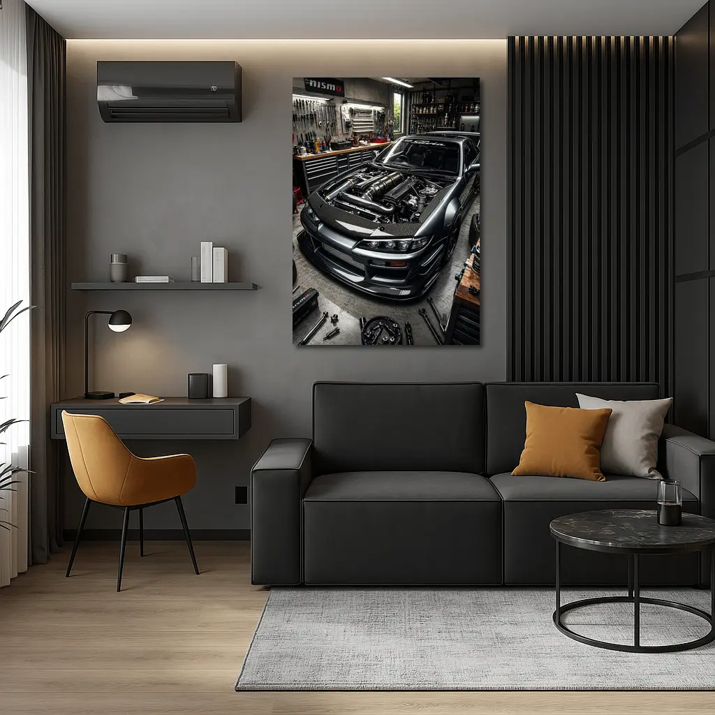 Nissan Silvia S14 Open Hood Garage Build – Wall Art