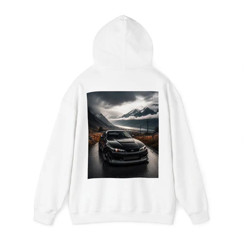Nissan Silvia Black Car Moody Mountain Road – Hoodies