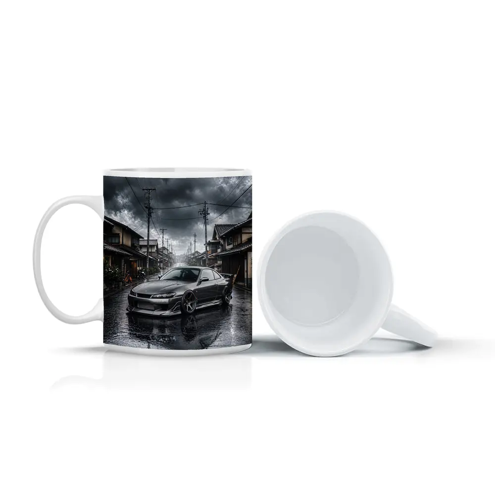 Nissan Silvia S15 Rainy Japanese Street – Mugs