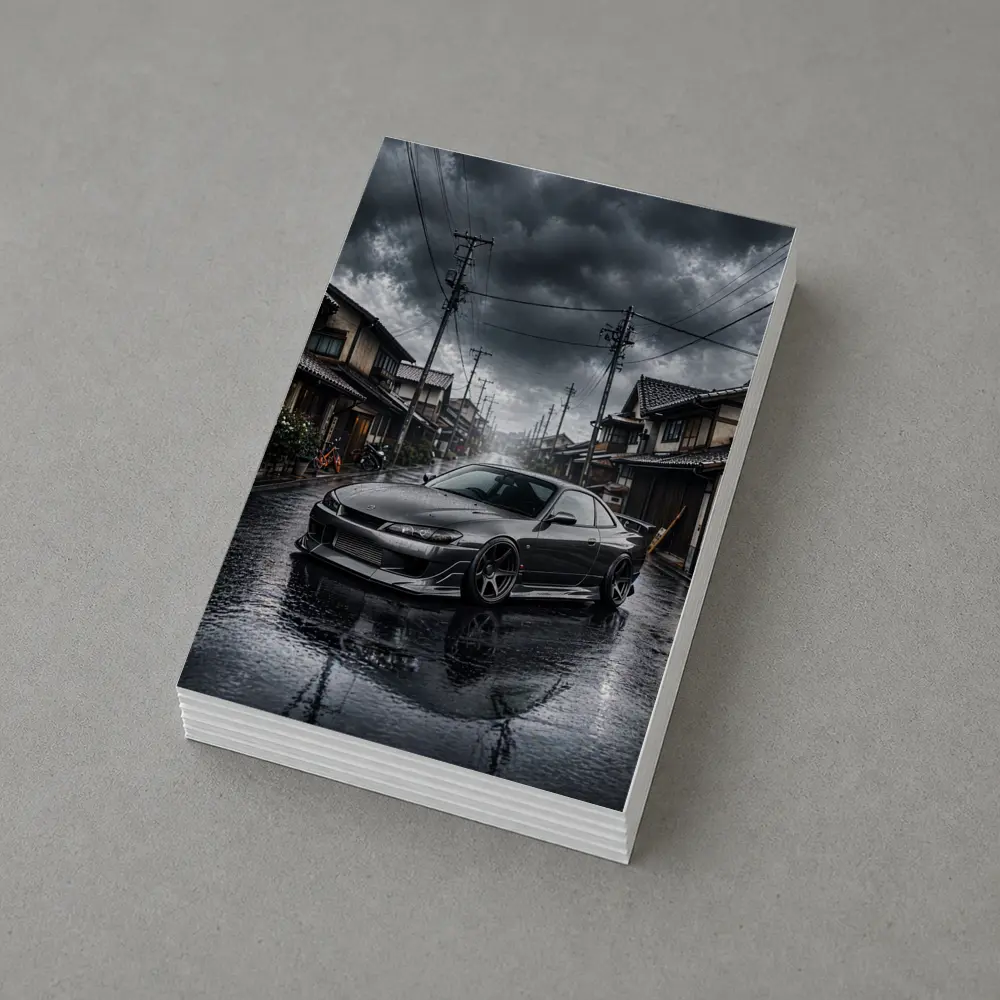 Nissan Silvia S15 Rainy Japanese Street – Postcards
