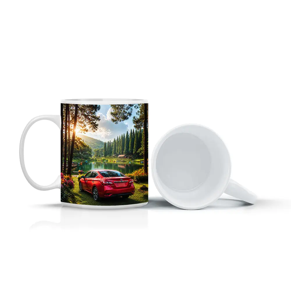 Nissan Sentra Red Sedan by Forest Lake – Mugs