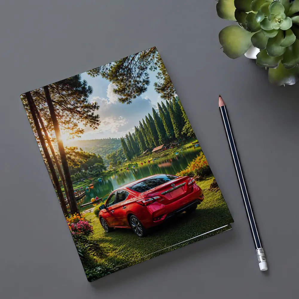 Nissan Sentra Red Sedan by Forest Lake – Notebooks