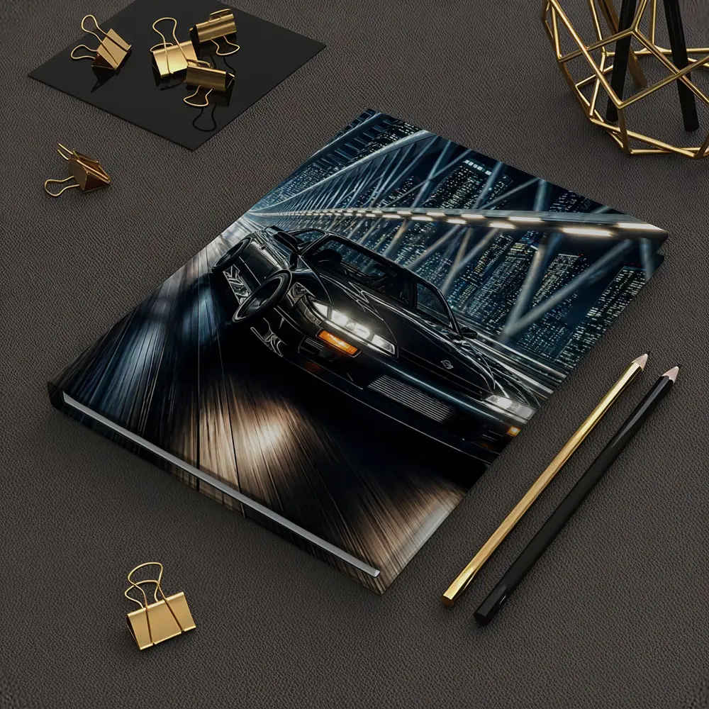 Nissan Silvia Black Night City Bridge – Notebooks