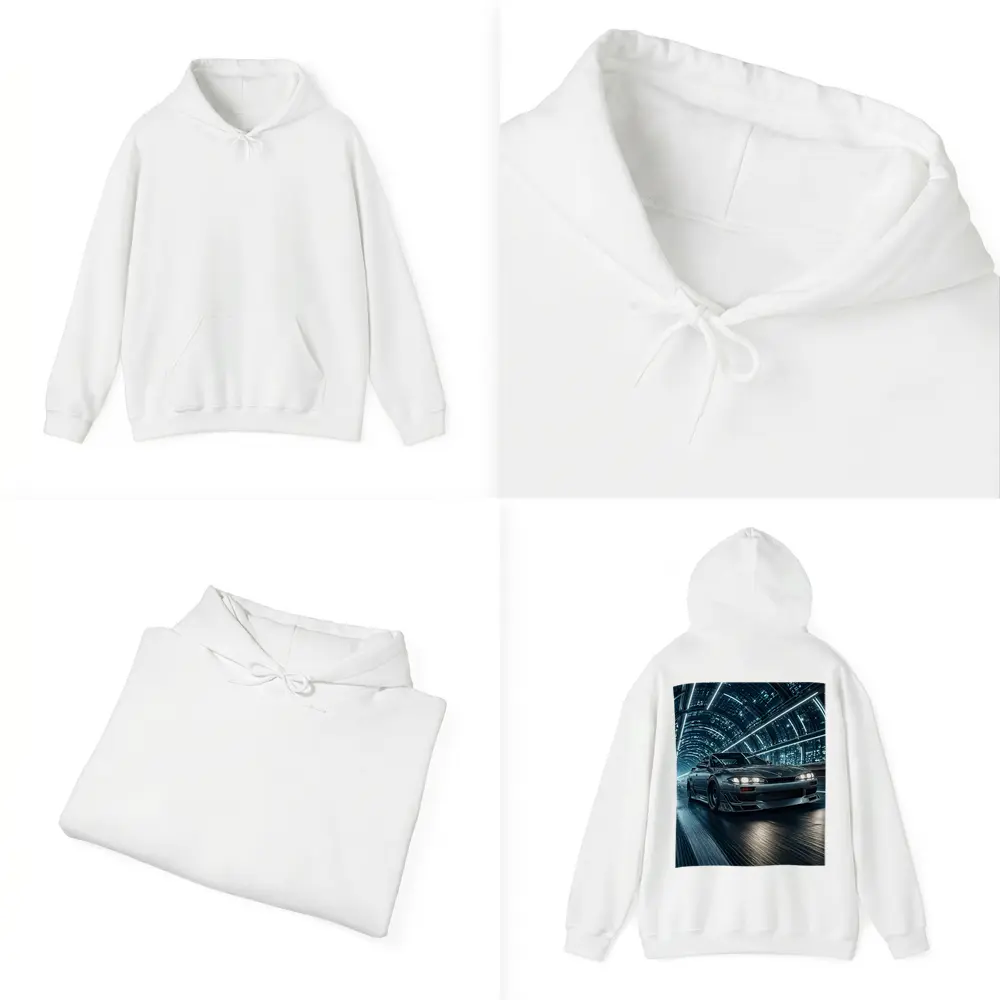Nissan Silvia Night Tunnel Neon Drive – Hoodies