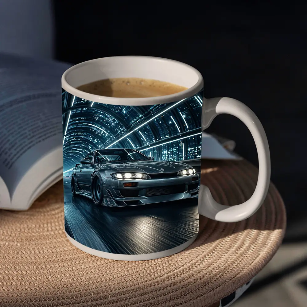 Nissan Silvia Night Tunnel Neon Drive – Mugs