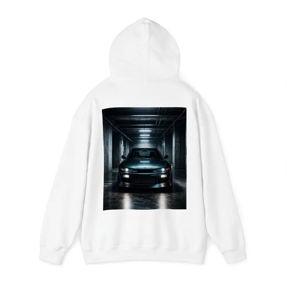 Nissan Silvia Dark Parking Garage Front View – Hoodies