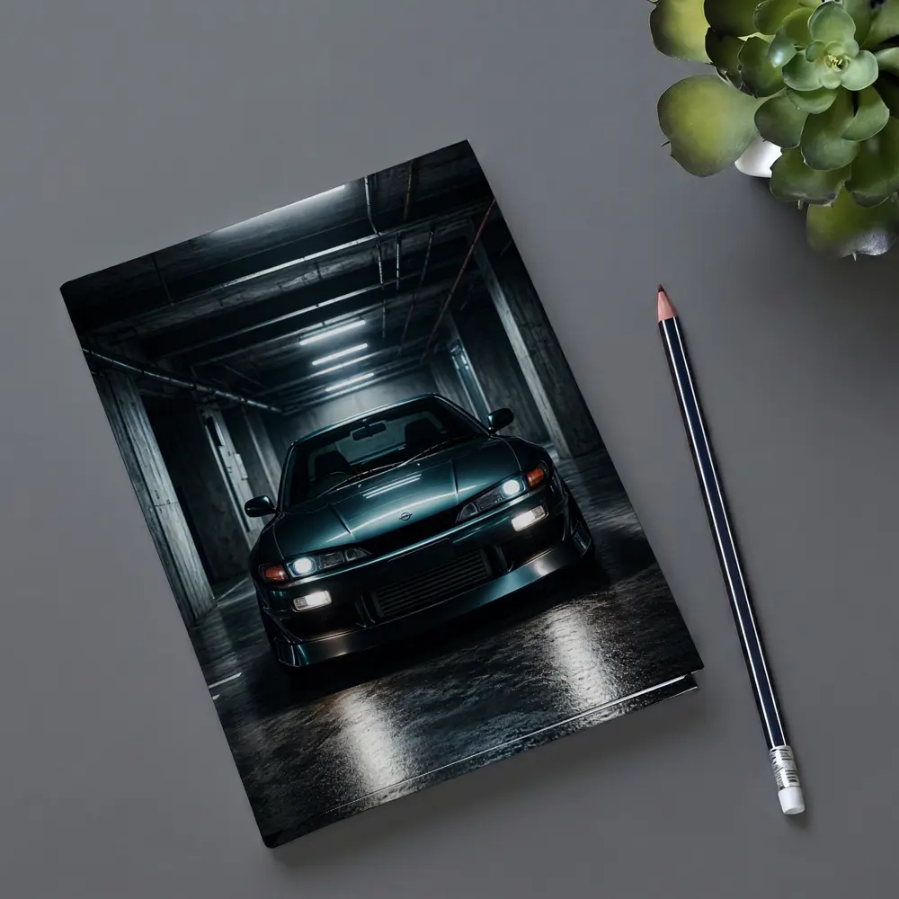 Nissan Silvia Dark Parking Garage Front View – Notebooks