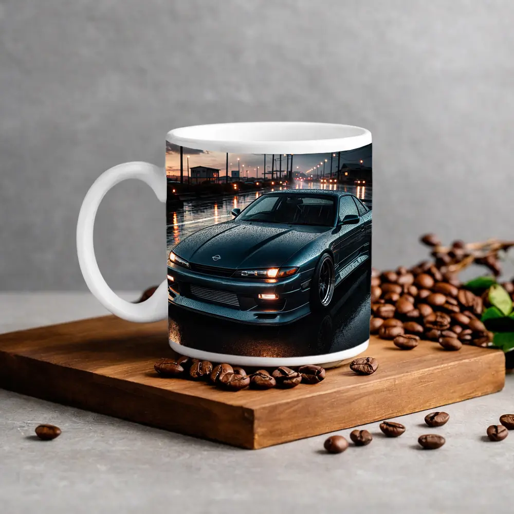 Nissan Silvia S13 Wet Street Night – Mugs