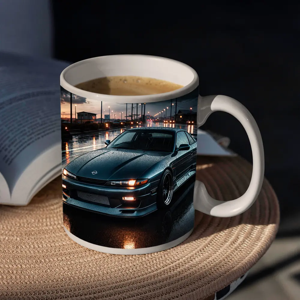 Nissan Silvia S13 Wet Street Night – Mugs