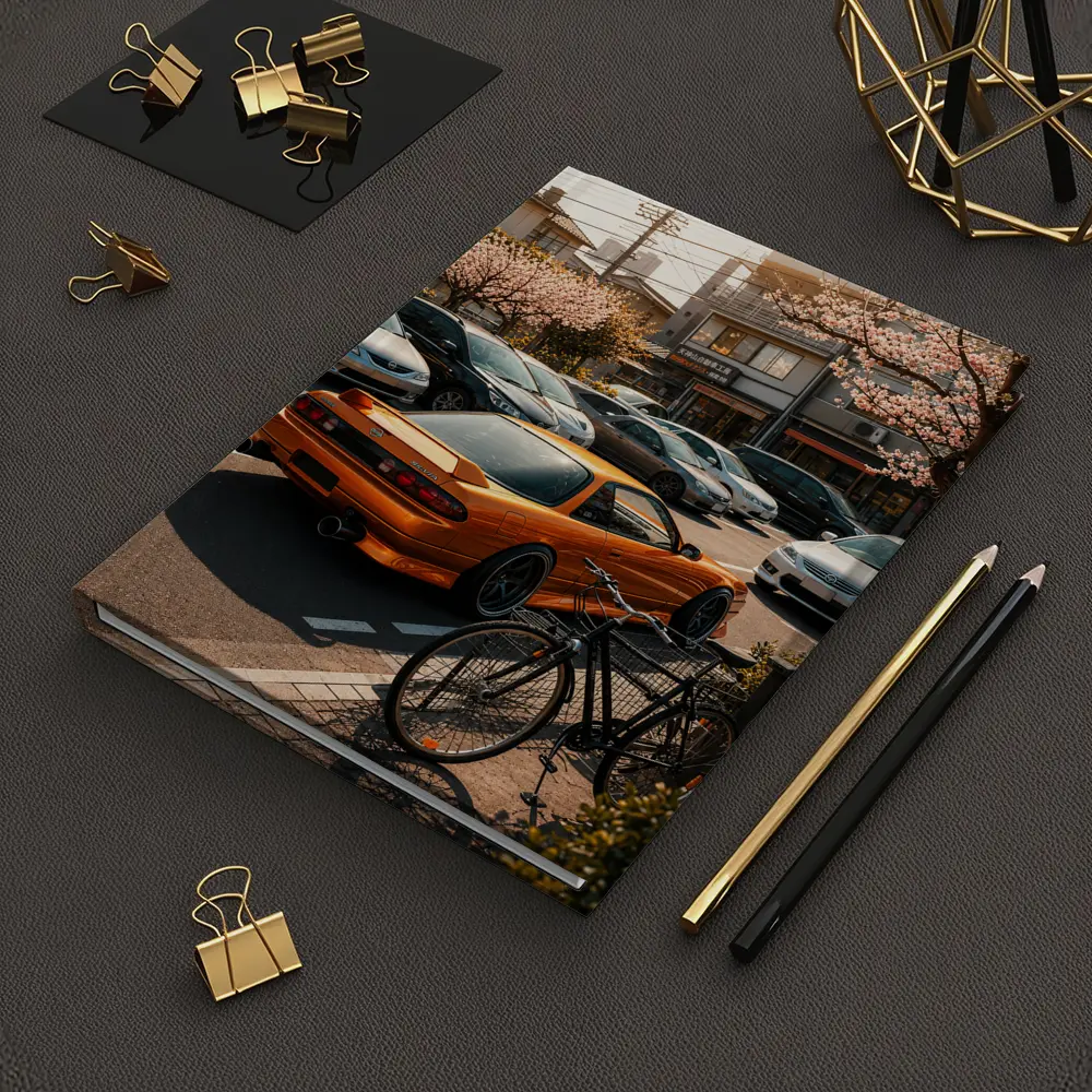 Nissan Silvia Orange JDM Japan Street Scene – Notebooks