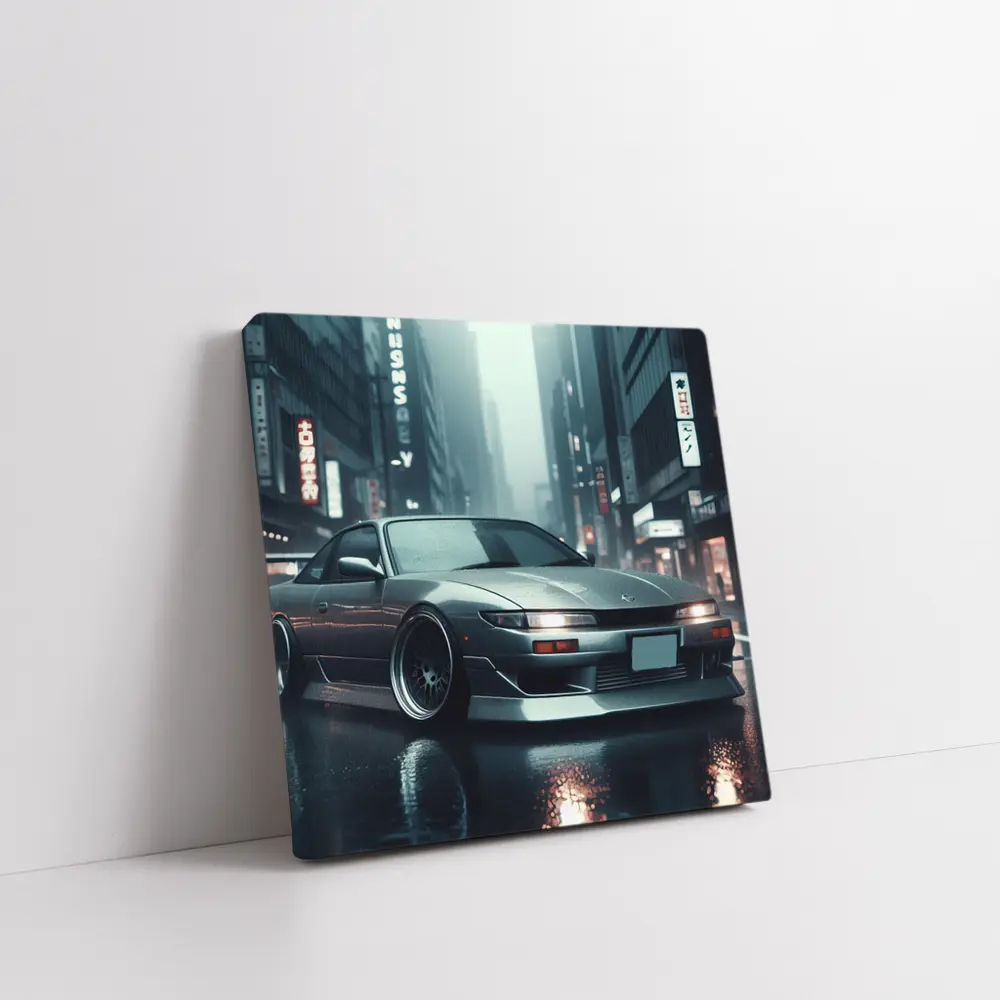 Nissan Silvia S13 Rainy City Street – Wall Art