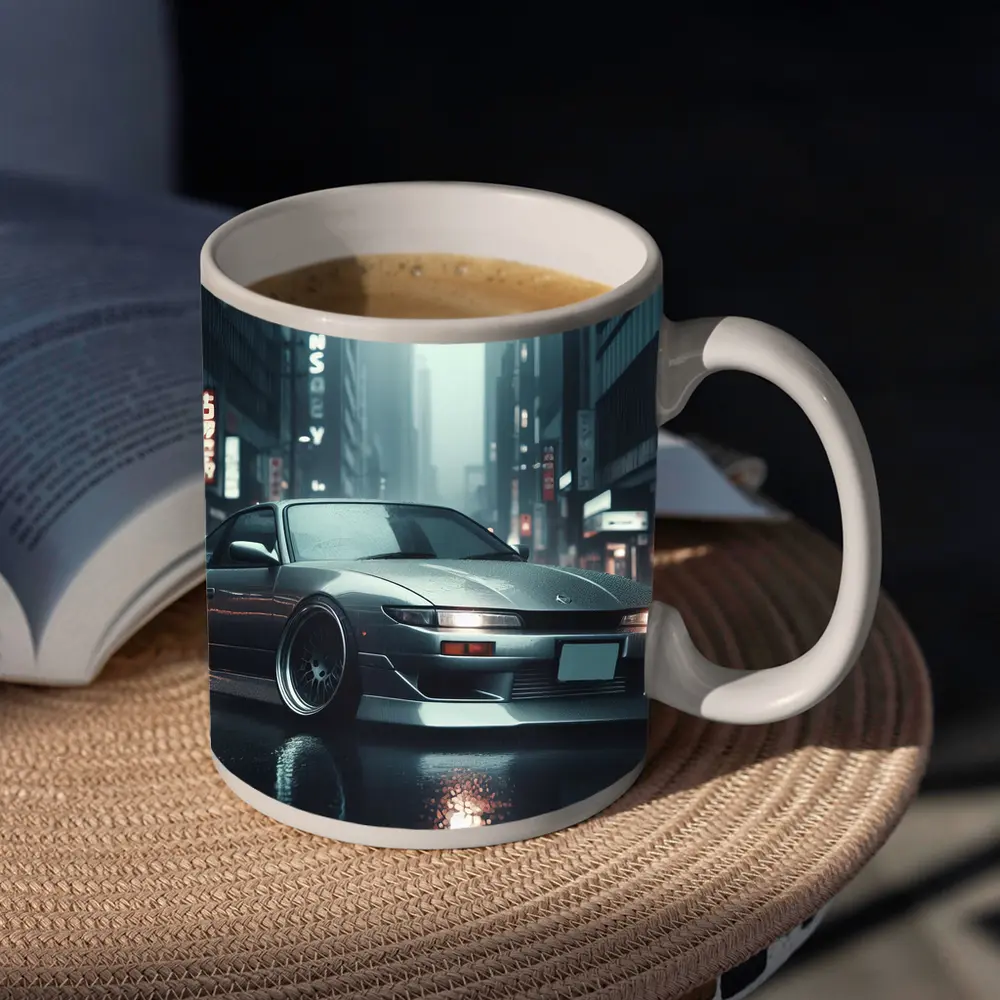 Nissan Silvia S13 Rainy City Street – Mugs