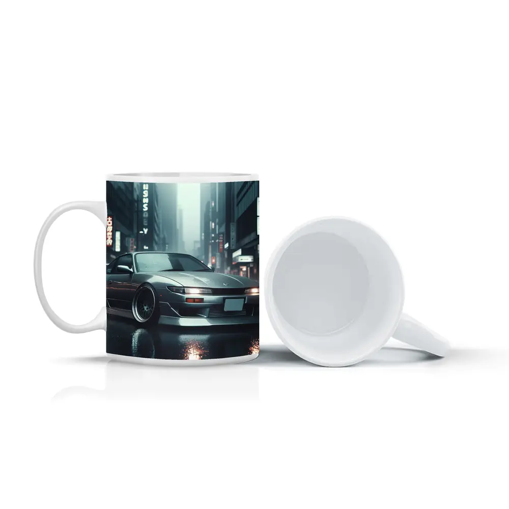 Nissan Silvia S13 Rainy City Street – Mugs