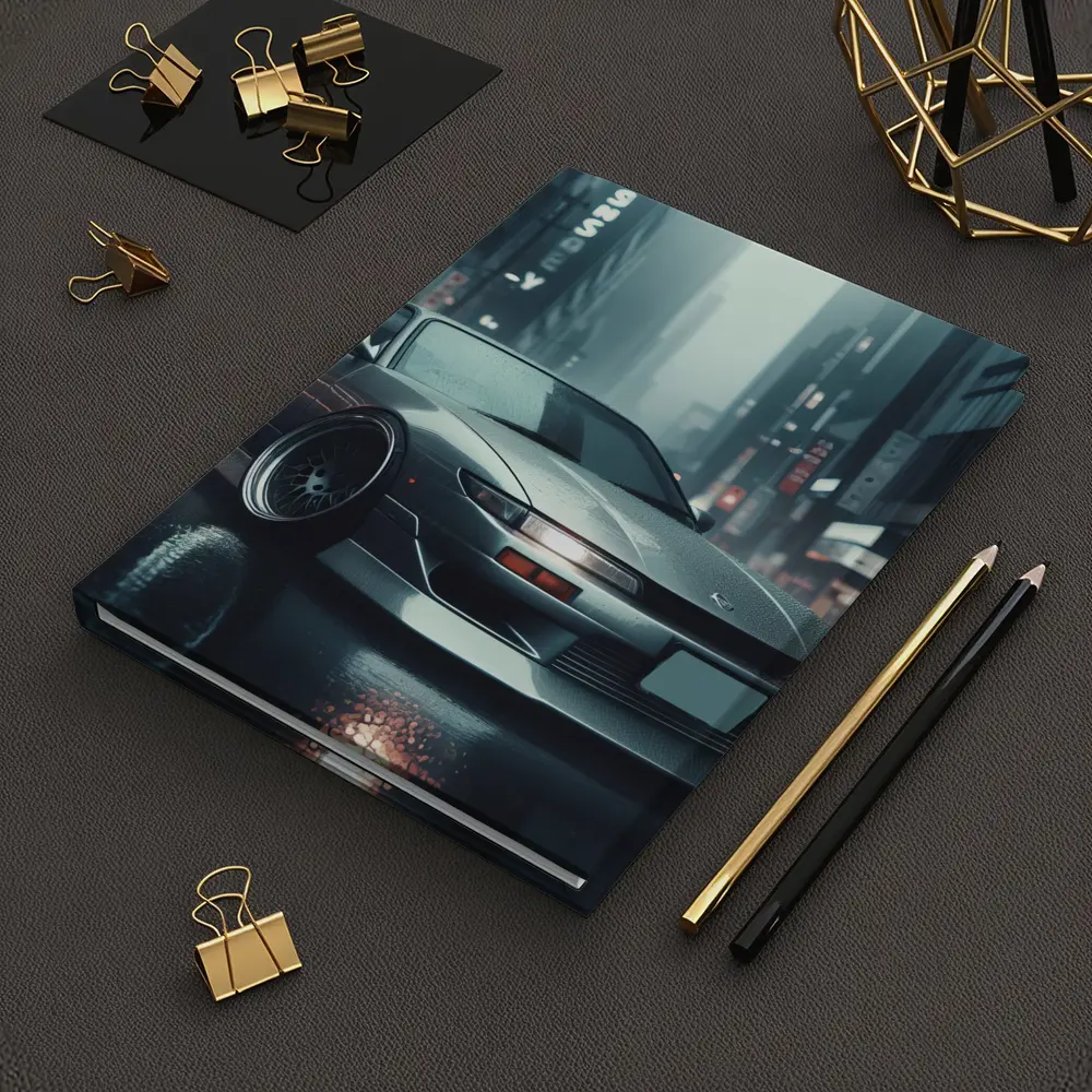 Nissan Silvia S13 Rainy City Street – Notebooks
