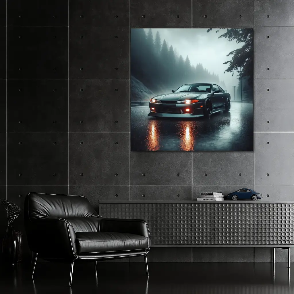Nissan Silvia S13 Rainy Forest Road – Wall Art