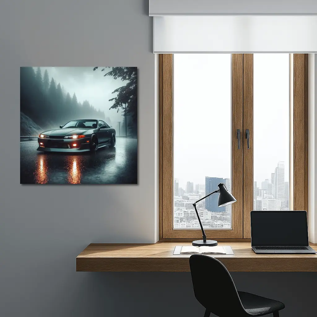 Nissan Silvia S13 Rainy Forest Road – Wall Art