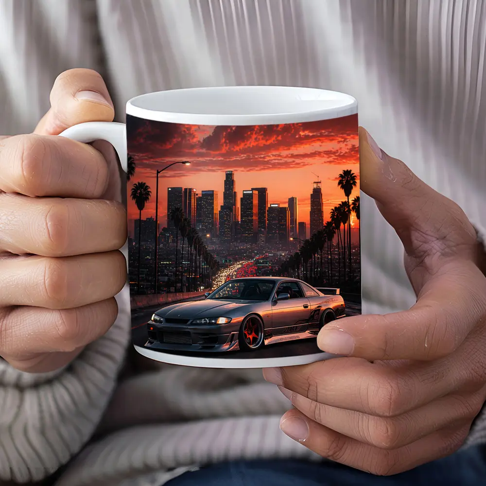 Nissan Silvia S14 Los Angeles Sunset Skyline – Mugs