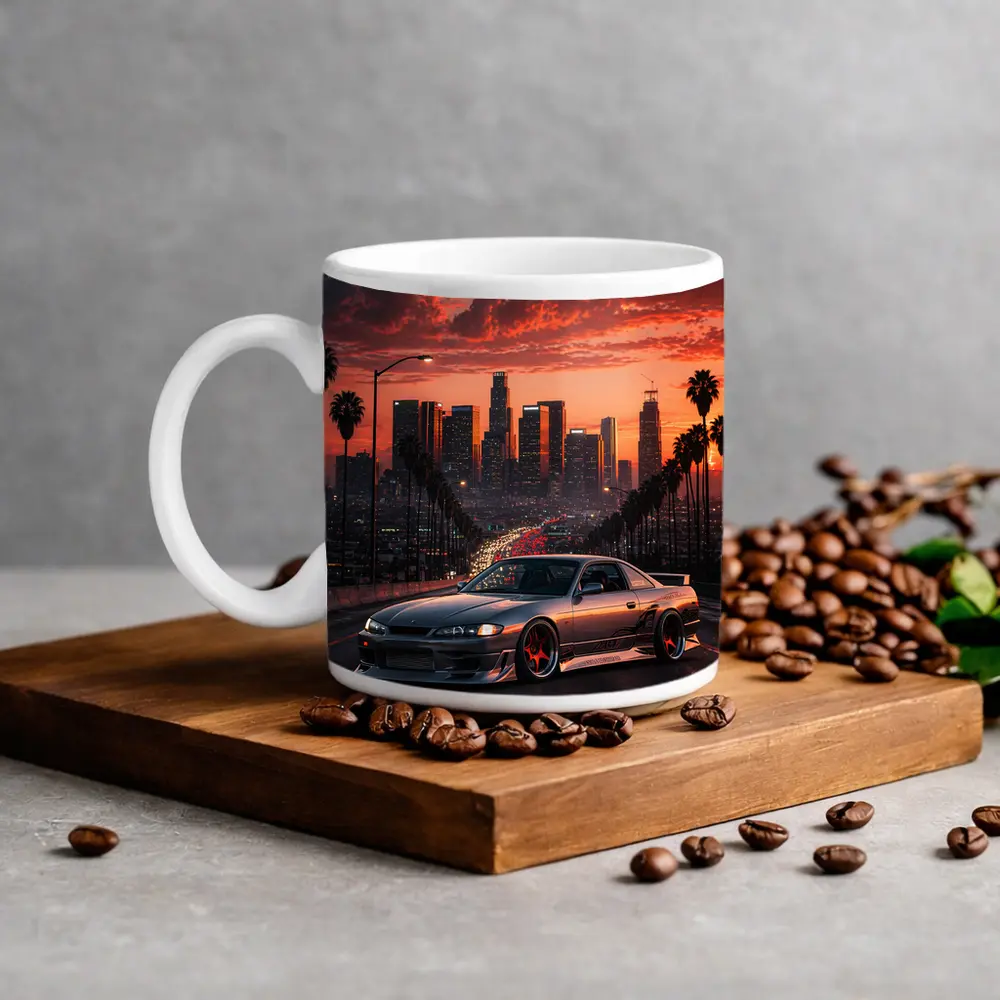 Nissan Silvia S14 Los Angeles Sunset Skyline – Mugs