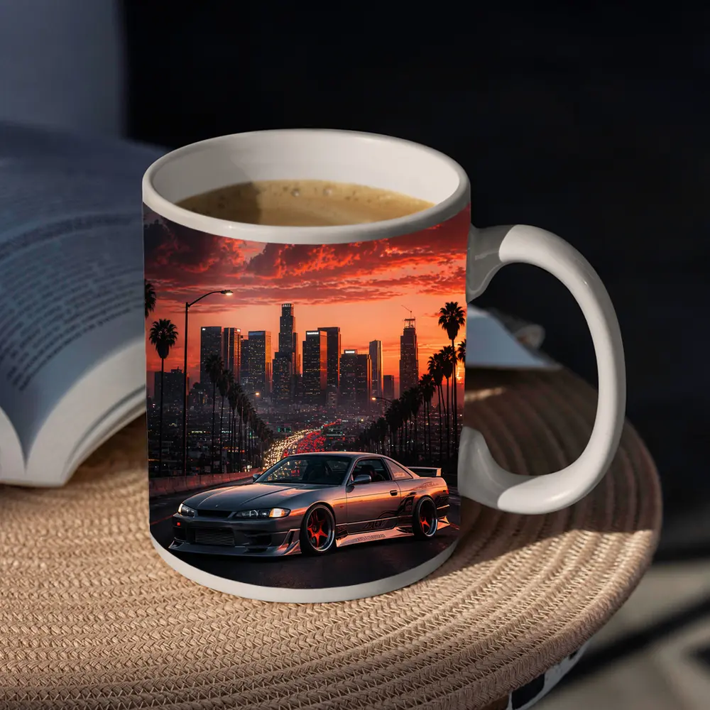 Nissan Silvia S14 Los Angeles Sunset Skyline – Mugs