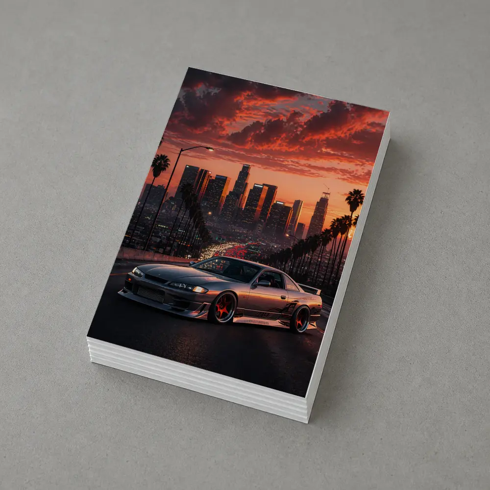 Nissan Silvia S14 Los Angeles Sunset Skyline – Postcards