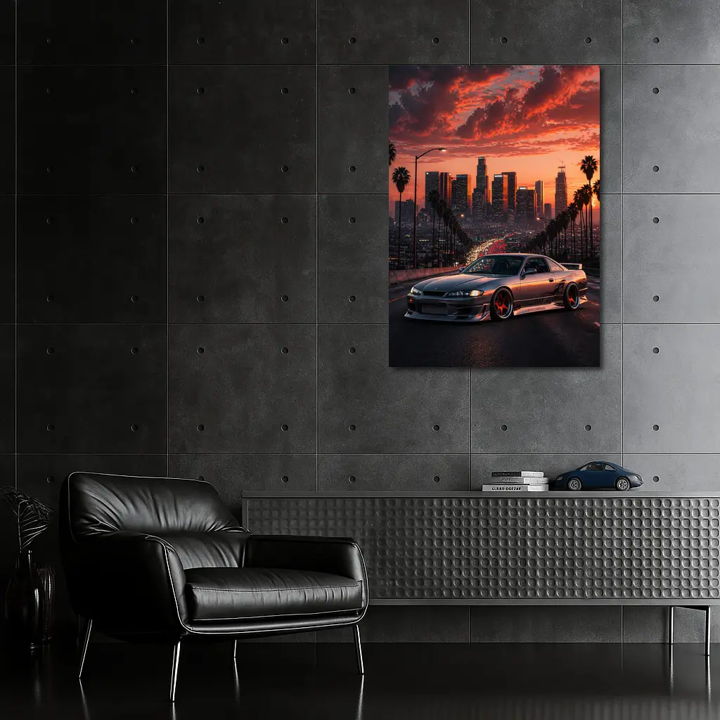 Nissan Silvia S14 Los Angeles Sunset Skyline – Wall Art